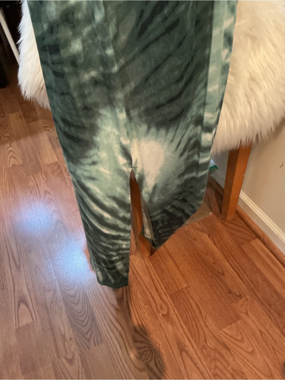 NWT Sonoma Goods for Life 3X Green Tie-Dye Lounge Maxi Dress Plus Size - Picture 4 of 14